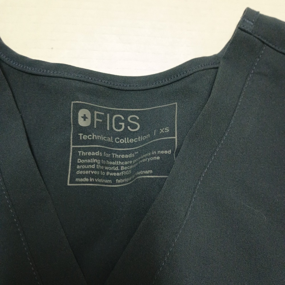 Figs Blue Grey Scrub Top Technical Collection Size Xs - Picture 4 of 5
